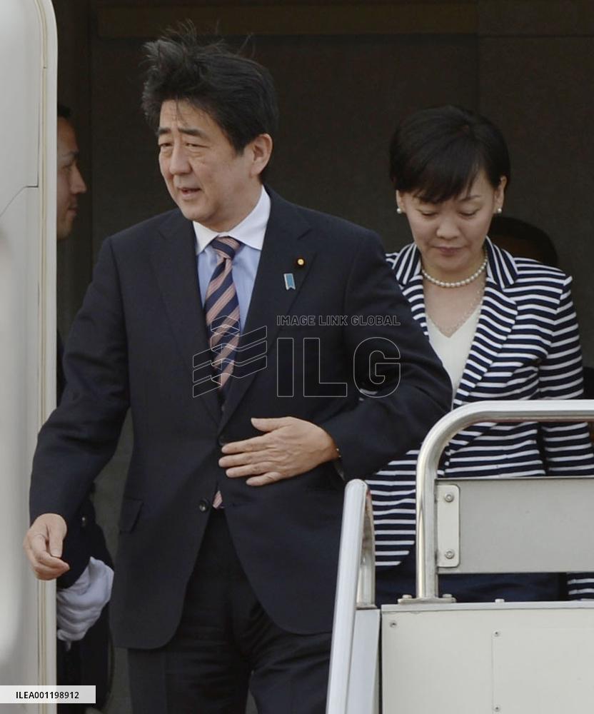 Abe returns home