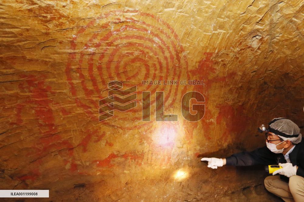 Mural in ancient cave checked in town hit by nuke accident