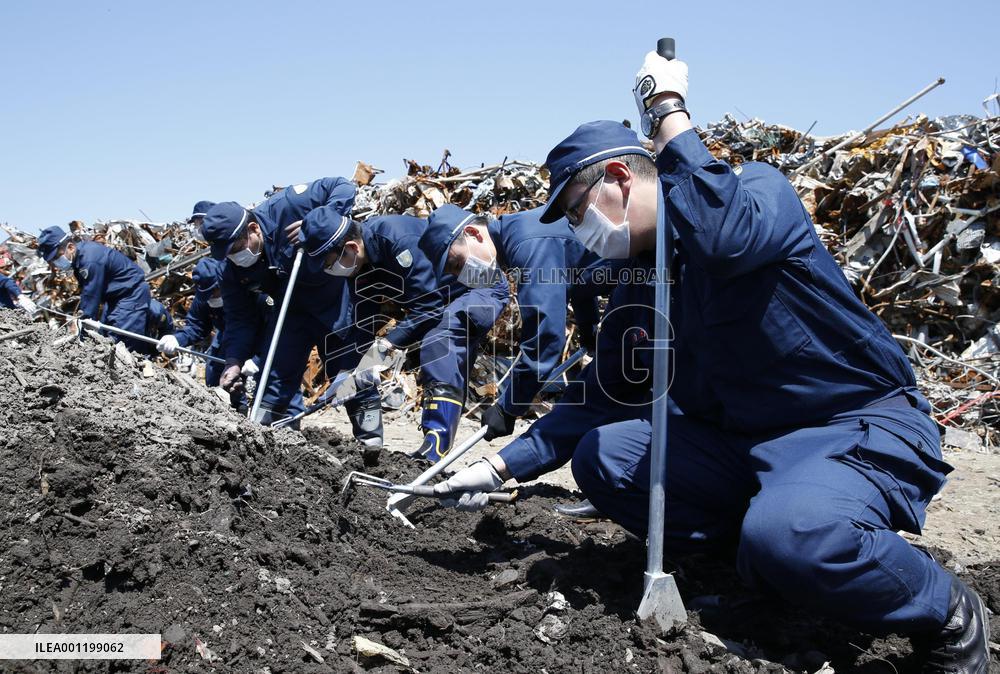 Intensive search for missing people in tsunami-hit Namie