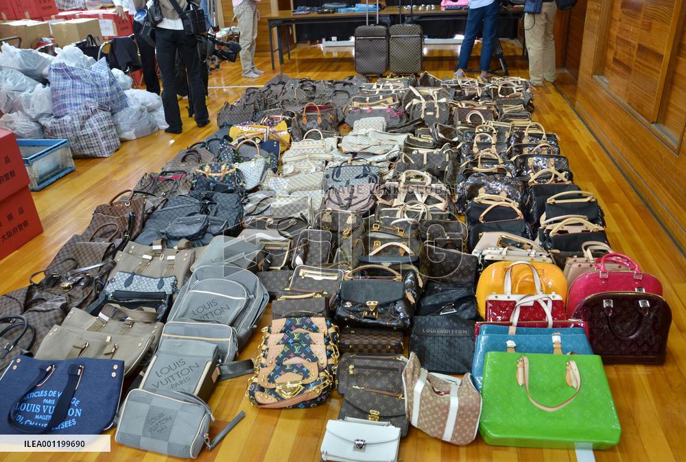 Fake designer bags seized in Osaka