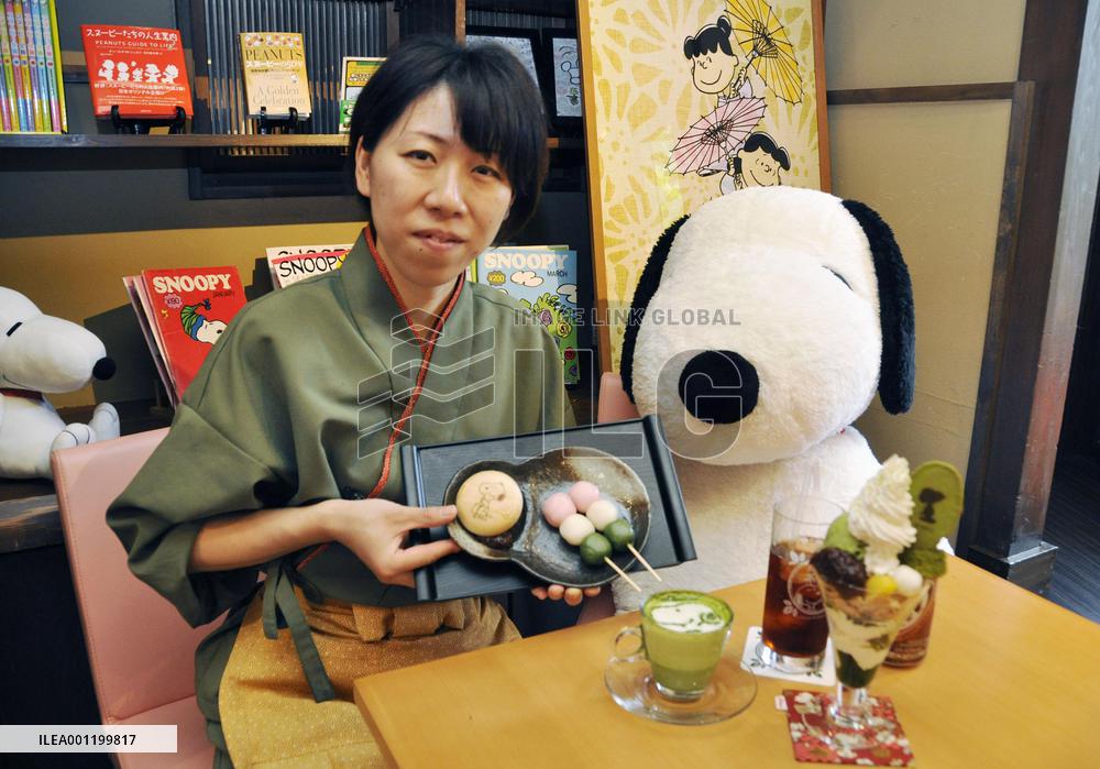 Hot spring resort cafe offers menu in motif of Snoopy