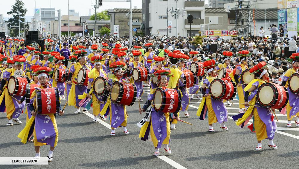 'Morioka Sansa Odori' performed in Yamagata