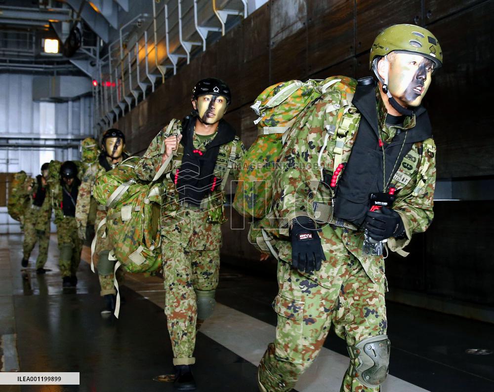 Drill to recapture island from enemy forces