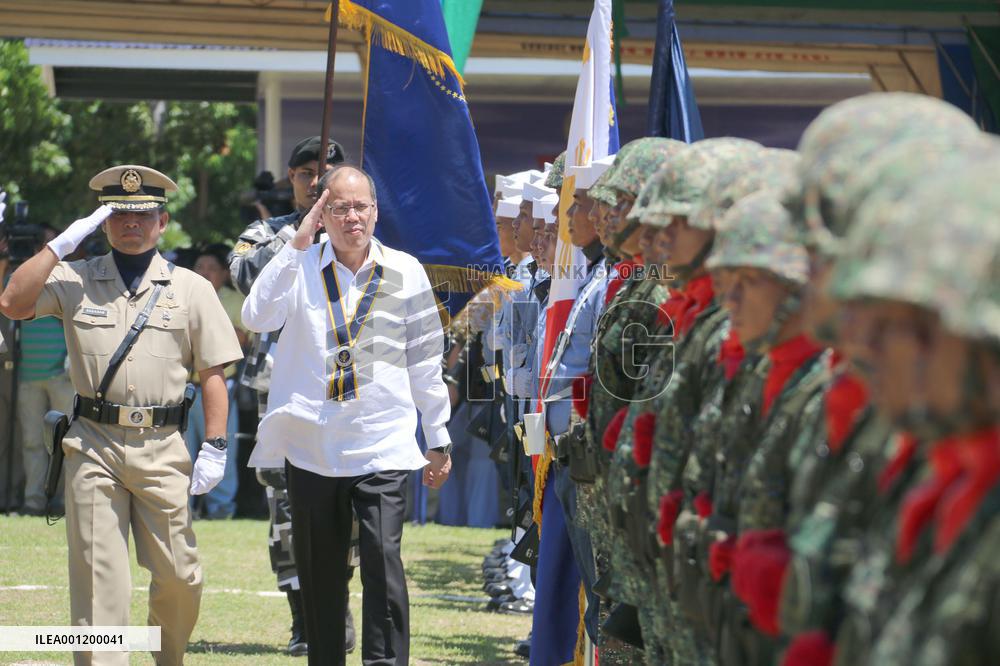 Philippine president at naval base on S. China Sea coast
