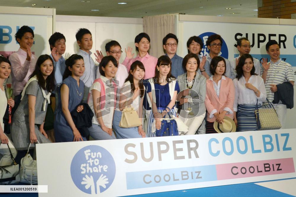 Department store staffers model summer attire