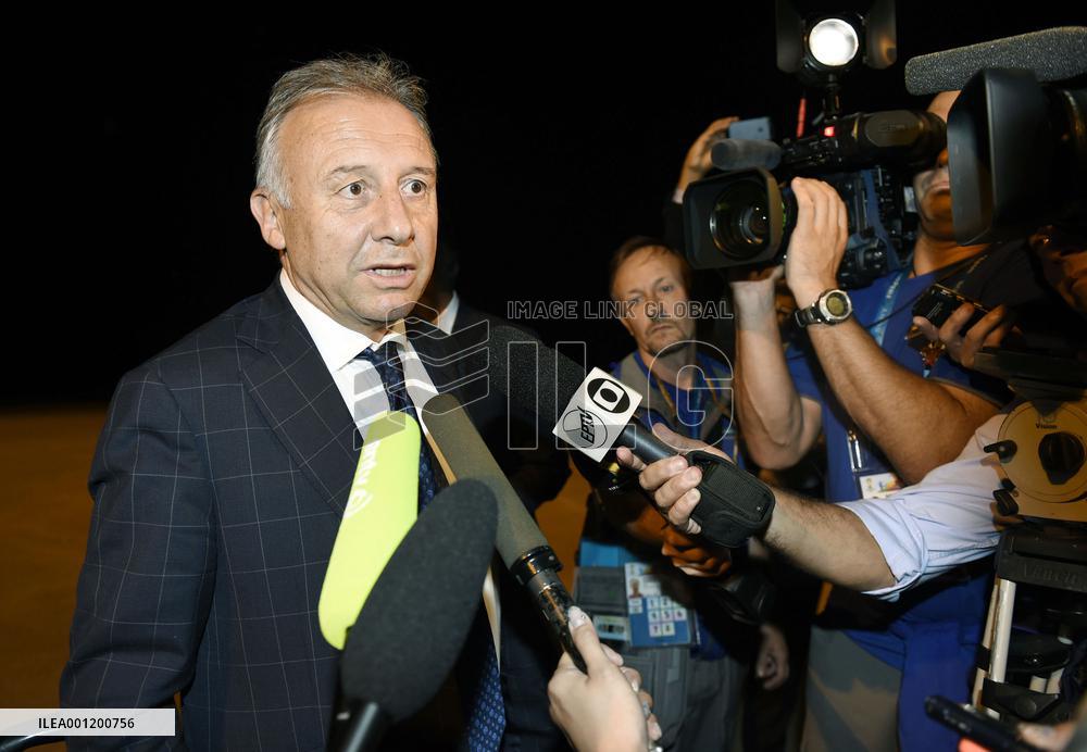 Japan national soccer team arrives in Brazil