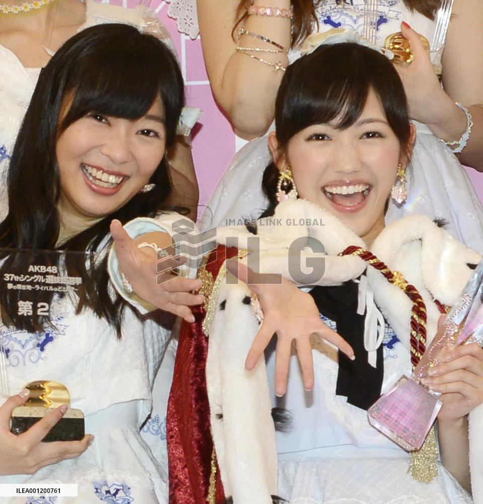 Results of pop group AKB 48's popularity poll announced