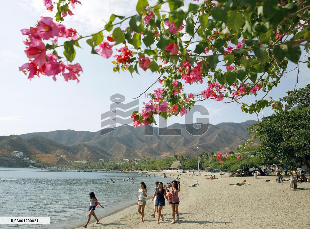Beach in Santa Marta, Colombia