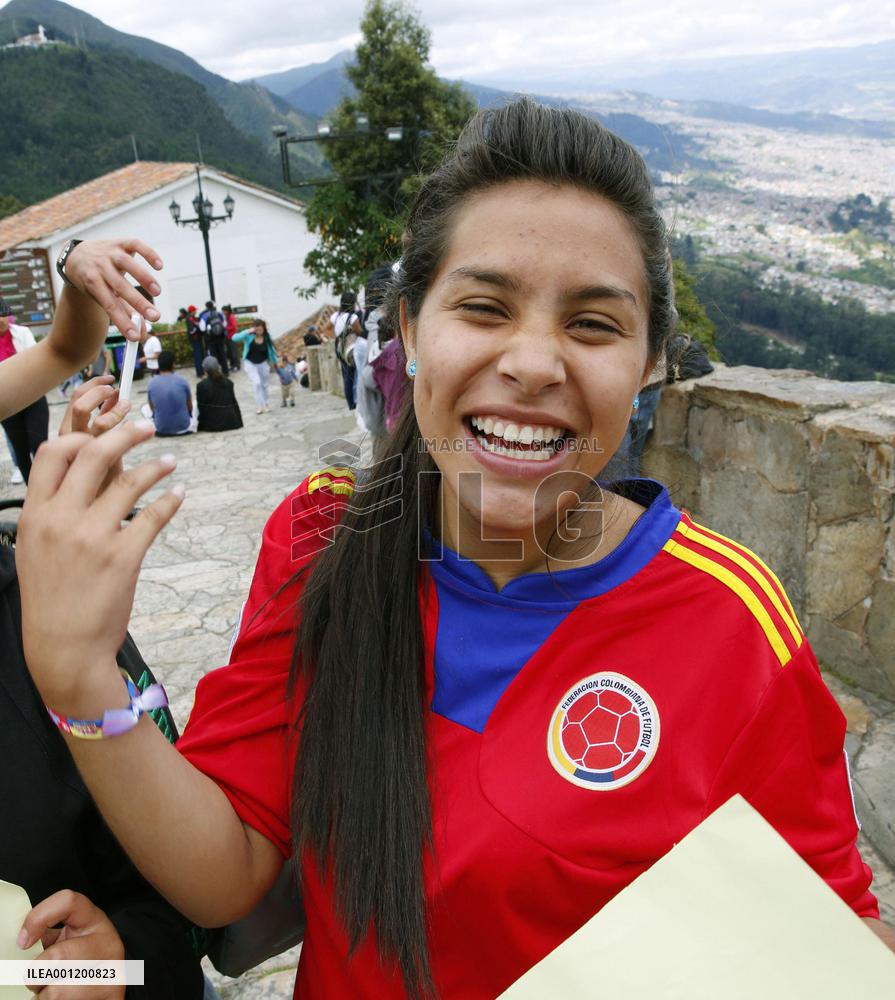Football fan in Colombia