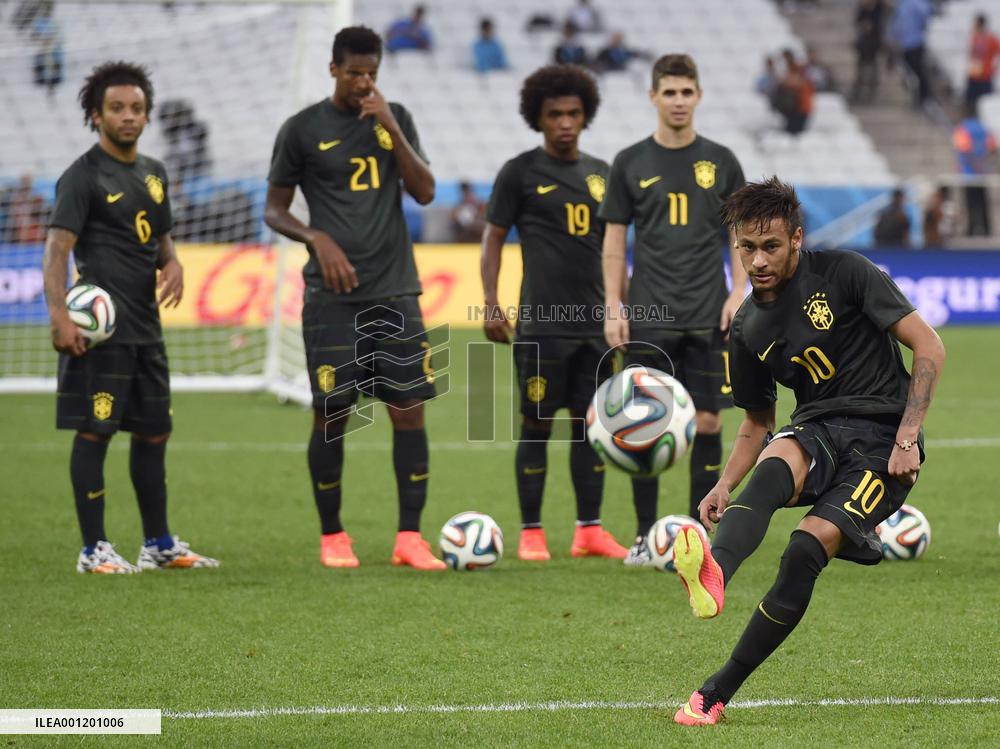 Brazil a day before World Cup opening match