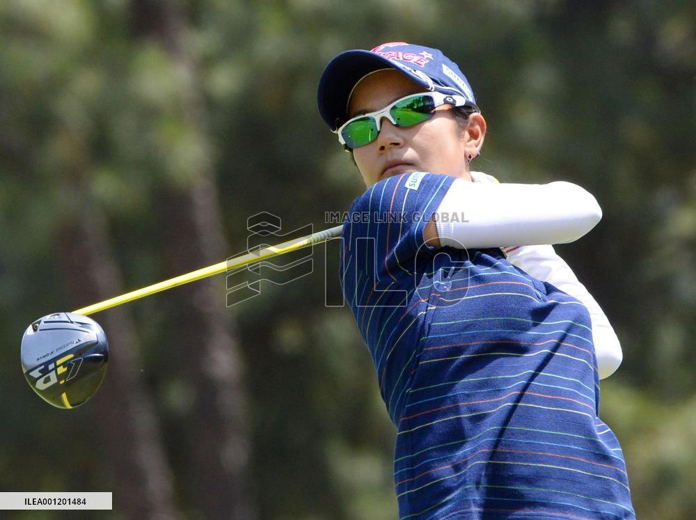 Ai Miyazato swings in practice for U.S. Women's Open