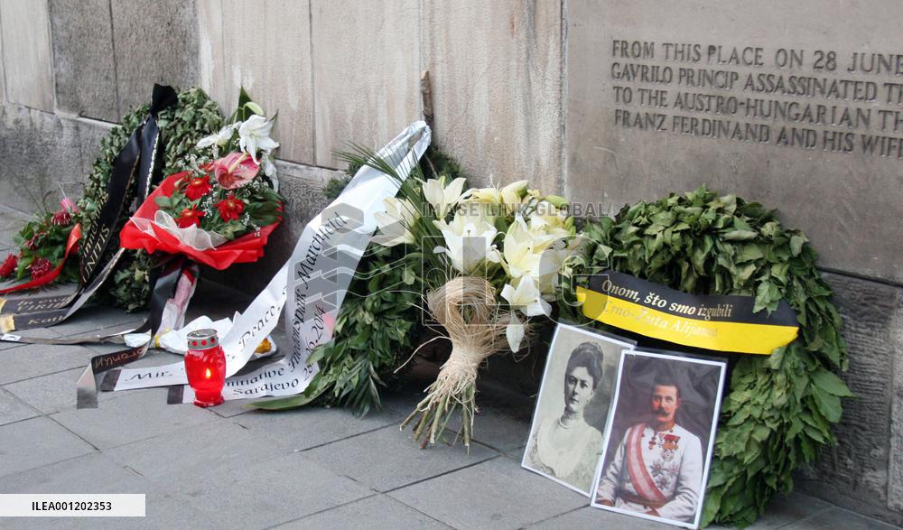 Assassination site of Archduke Ferdinand, 100 yrs later