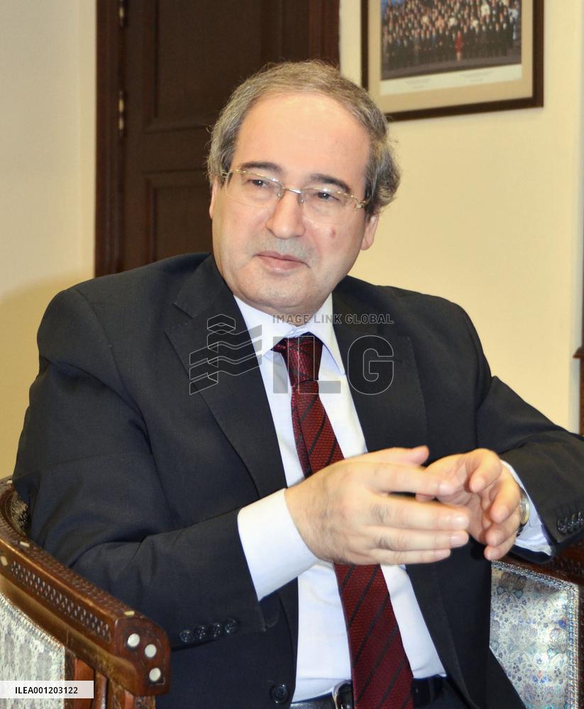 Syria's deputy foreign minister speaks in interview