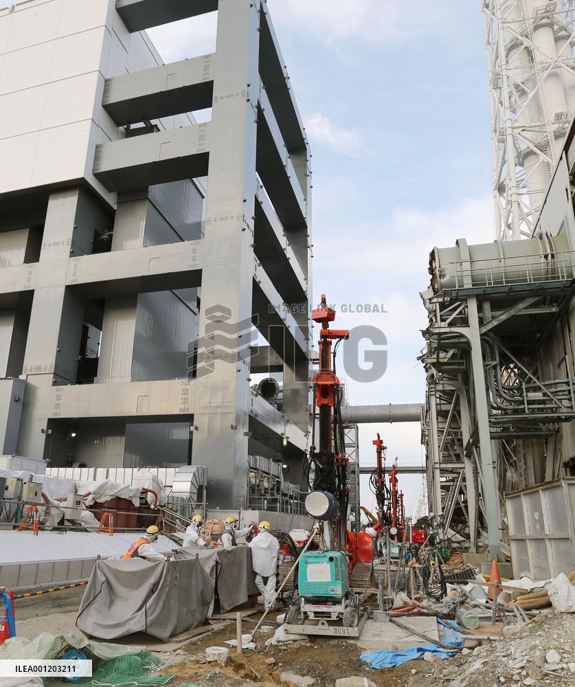 TEPCO shows installation work for underground ice wall