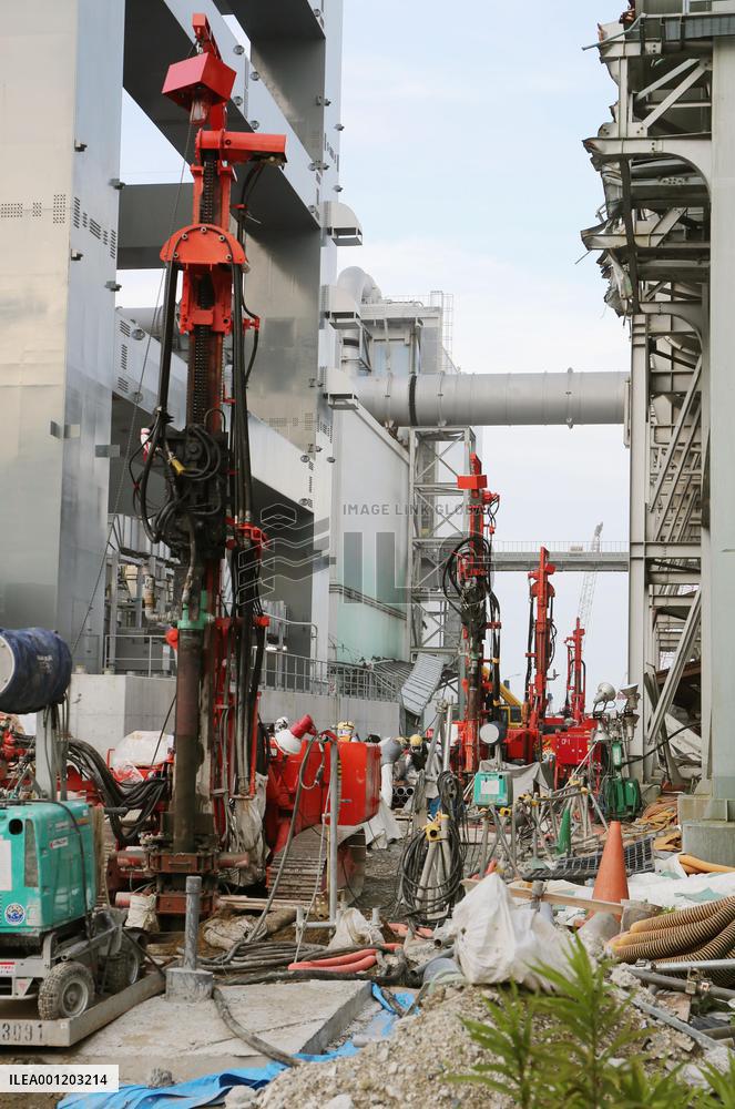 TEPCO shows installation work for underground ice wall