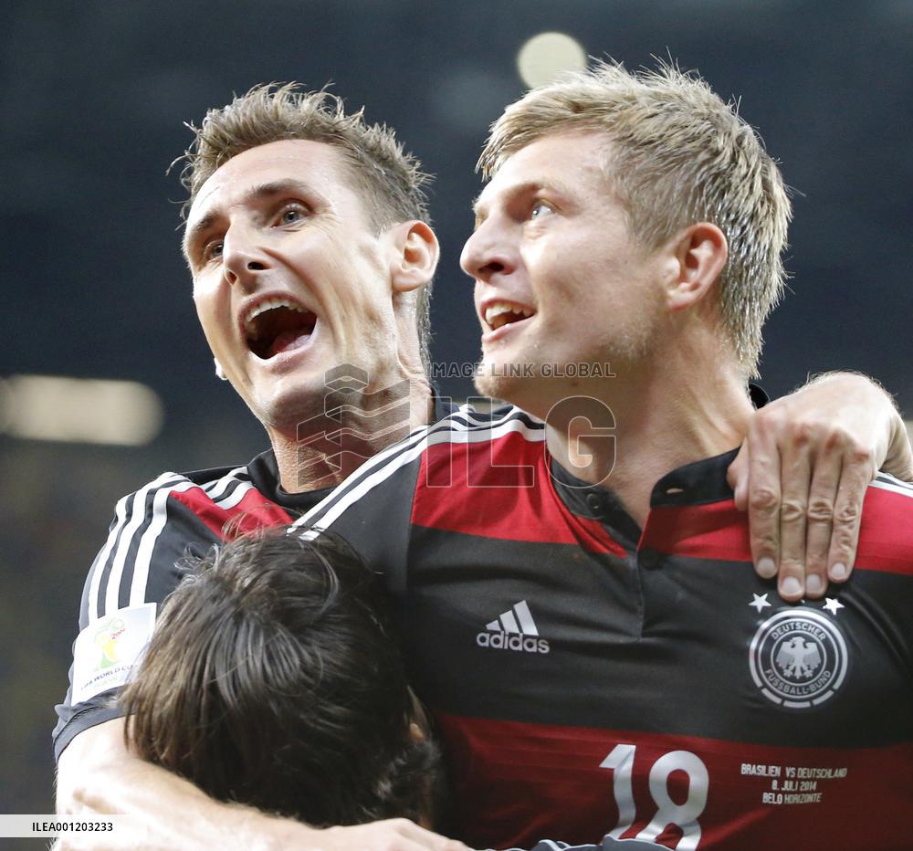 Germany crush Brazil 7-1 to reach World Cup final