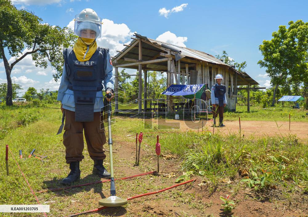 Demining operation in Cambodia