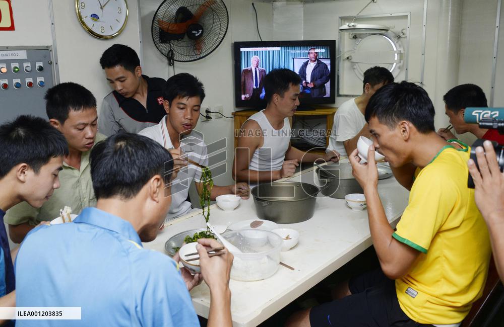 Relaxed mood prevails among Vietnam Coast Guard crew