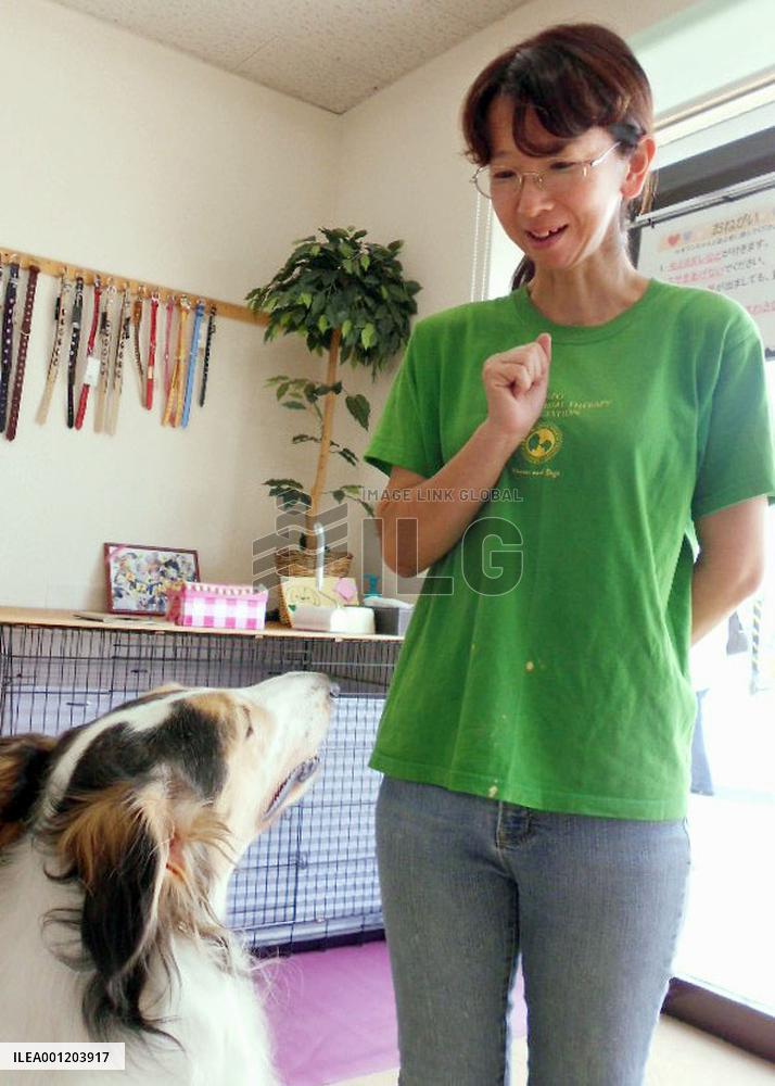 Woman leads therapy dog training in Japan