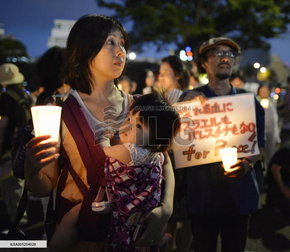 Around 500 pray for victims of conflict in Gaza