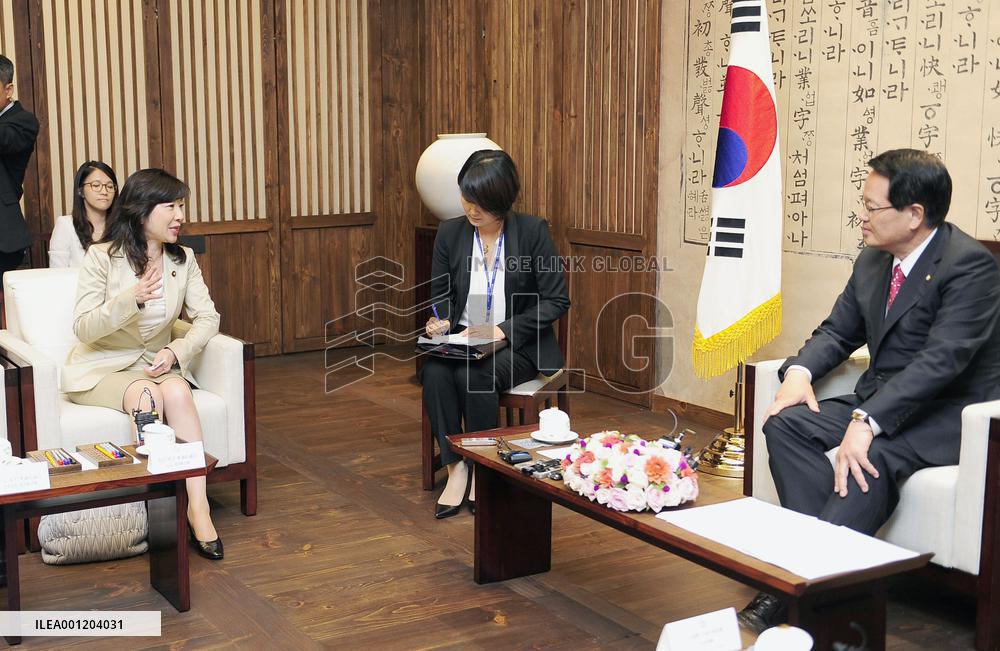 Japan lawmaker Noda speaks with S. Korea parliament chief