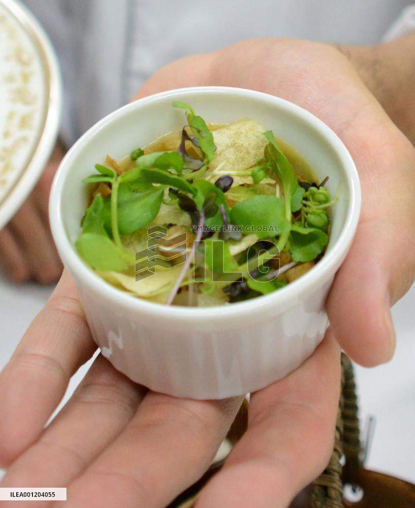 Fish &amp; chips using shiitake mushroom from Oita Pref.