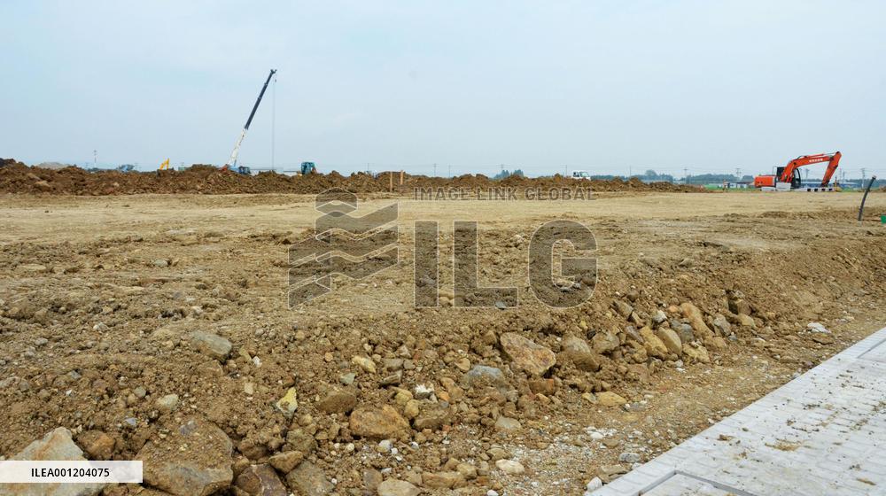 View of post-quake public housing construction site