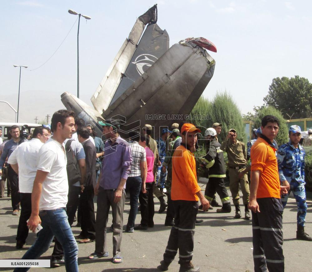 Airliner crashes in Tehran