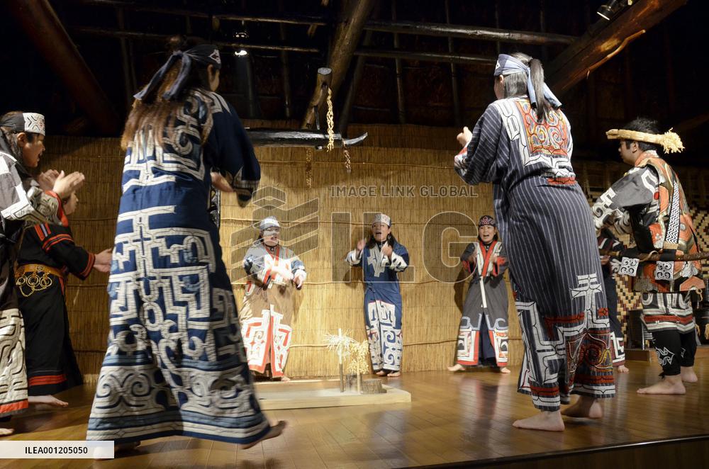 Women perform Ainu dance for 30th anniversary of museum