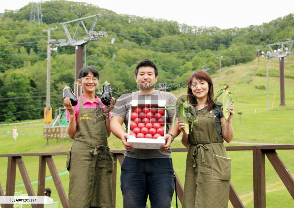 Sapporo ski resort sells vegetables during off-season