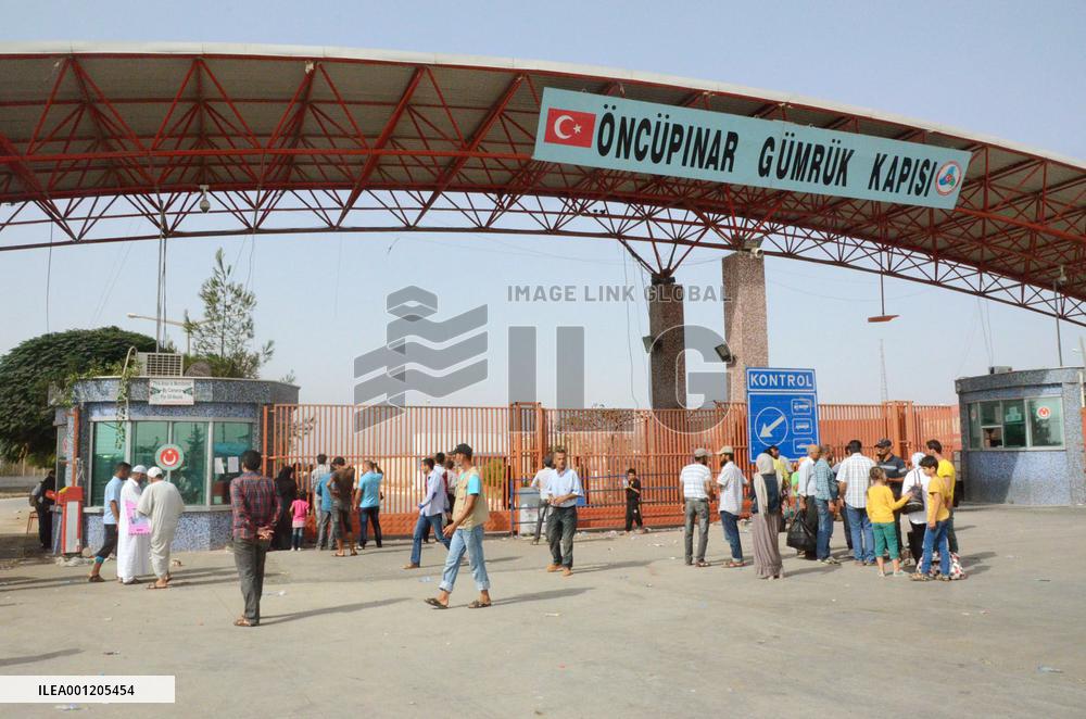 Site of border crossing near Syria shown