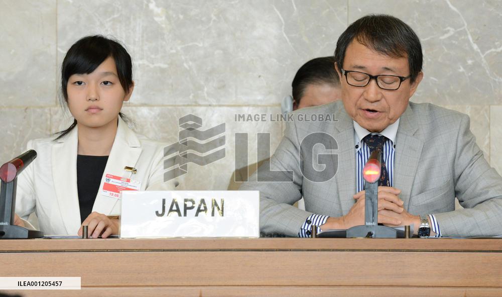 Nagasaki student peace envoy attends disarmament confab