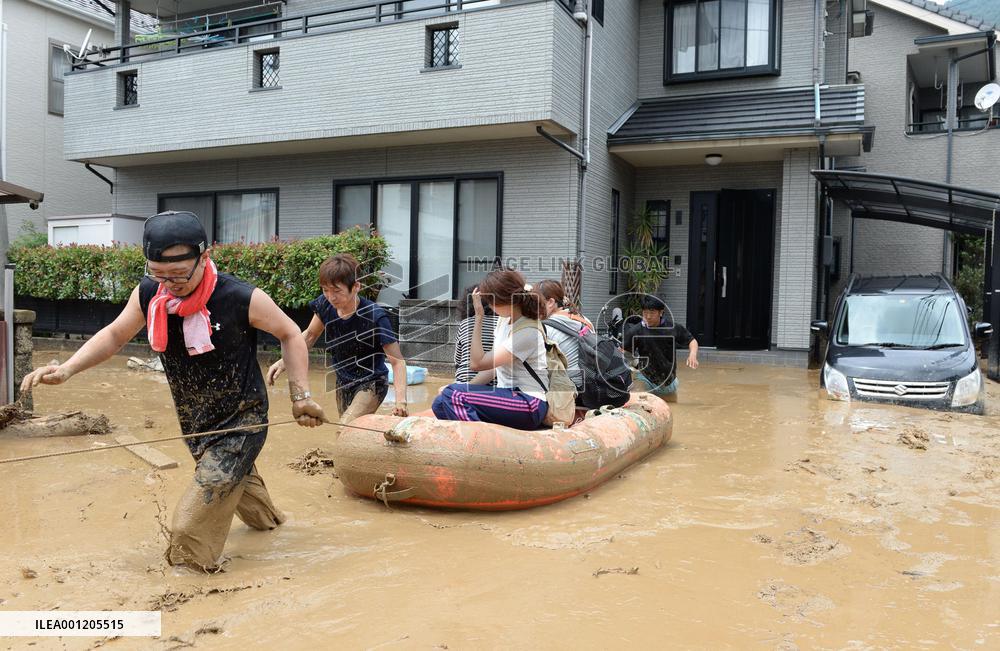 Photos from landslides disaster in Hiroshima