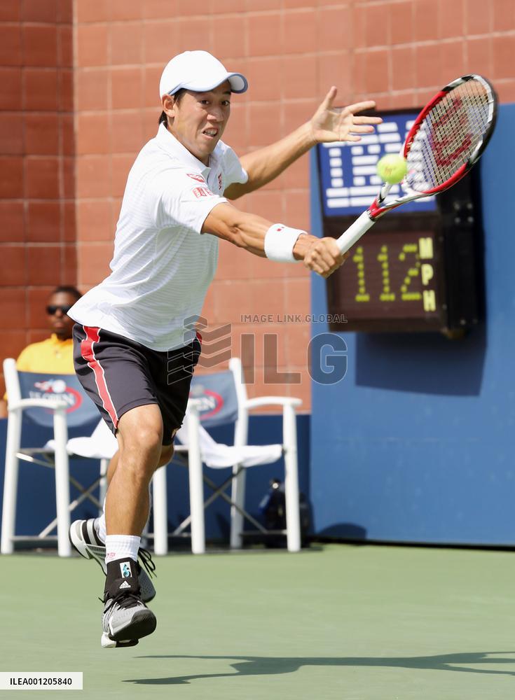 Nishikori advances in straight sets to U.S. Open 2nd round