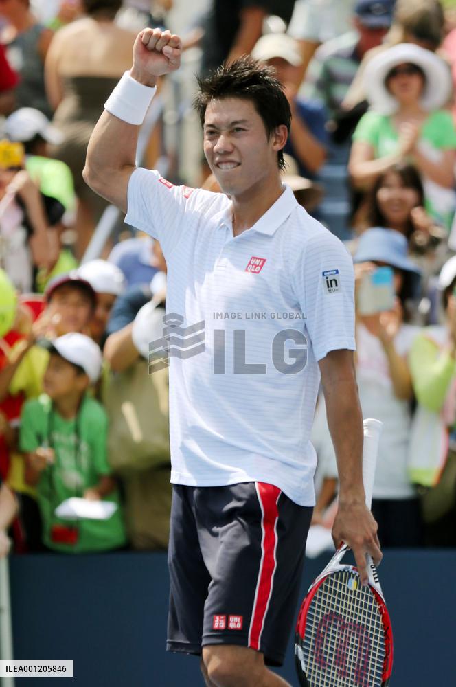 Nishikori advances in straight sets to U.S. Open 2nd round