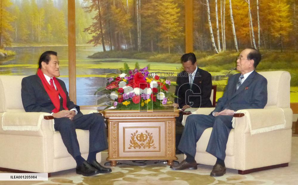 Japanese lawmaker Inoki meets N. Korea's ceremonial head of state