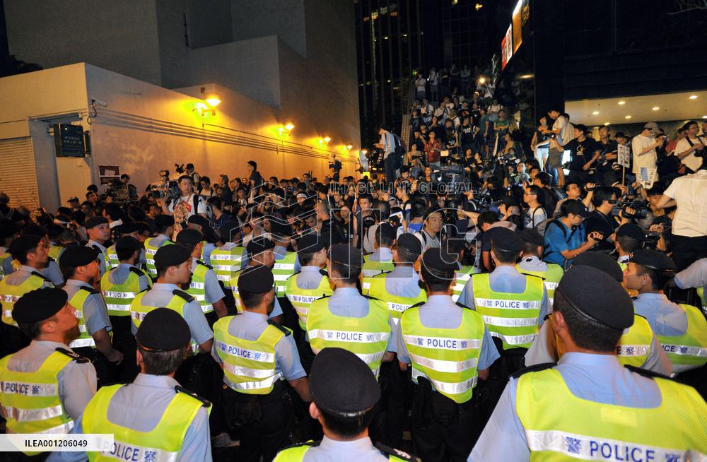 Pro-democracy protesters clash with police in Hong Kong