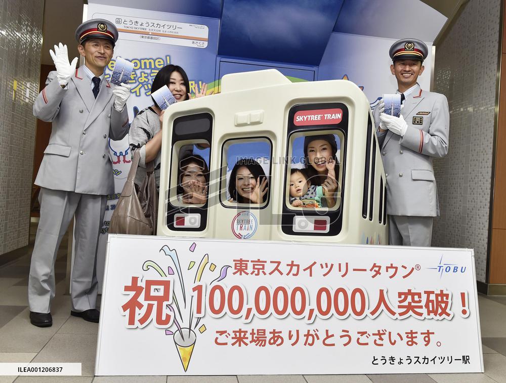 Visitors to Tokyo Skytree complex top 100 million