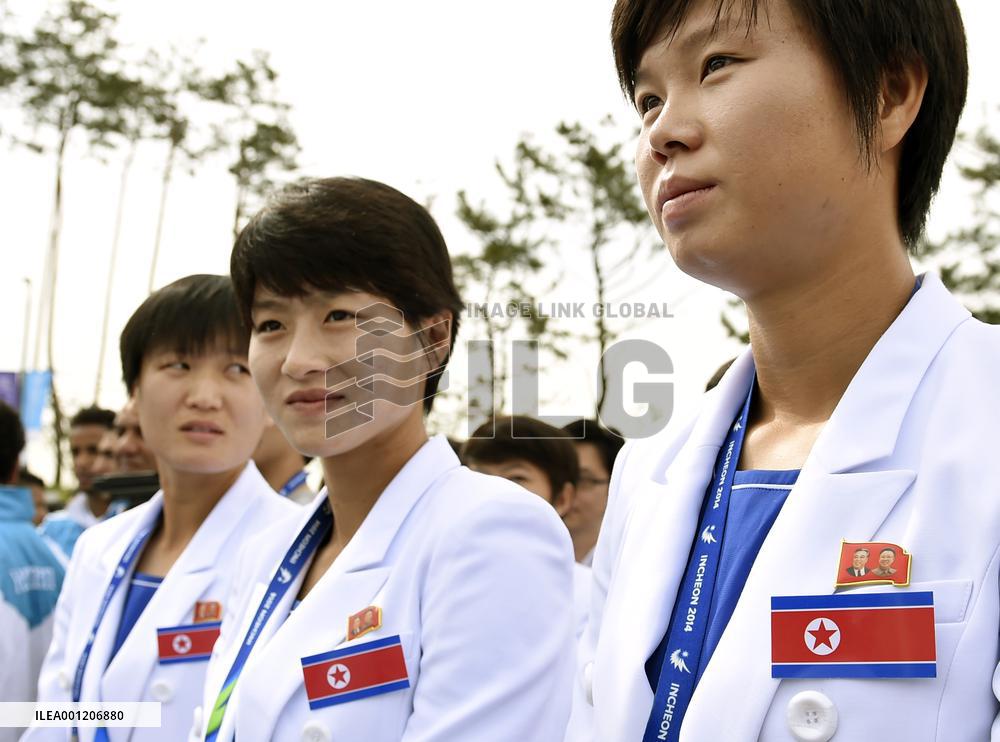 N. Korean athletes on eve of Asian Games' start