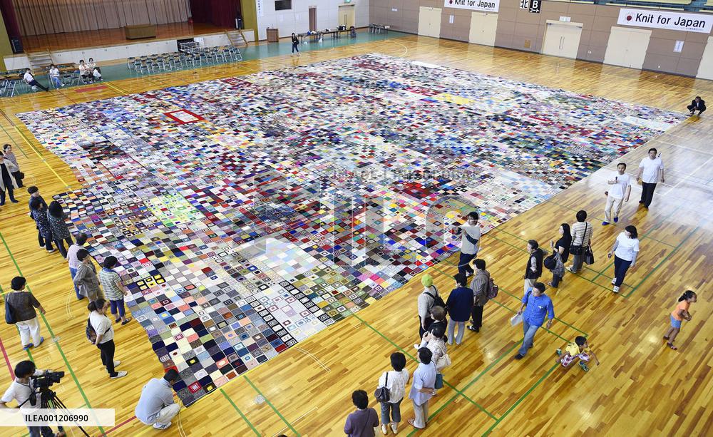 World's largest blanket created in disaster-hit Japan city