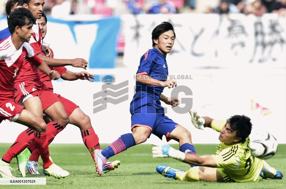 Japan beat Nepal to reach last 16 in Asian Games soccer