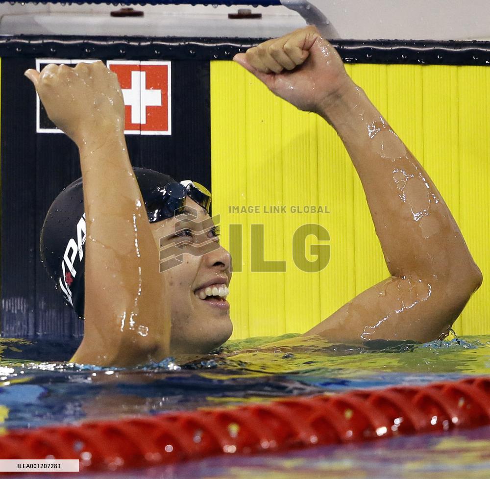 Suzuki wins women's 50-meter breaststroke at Asian Games