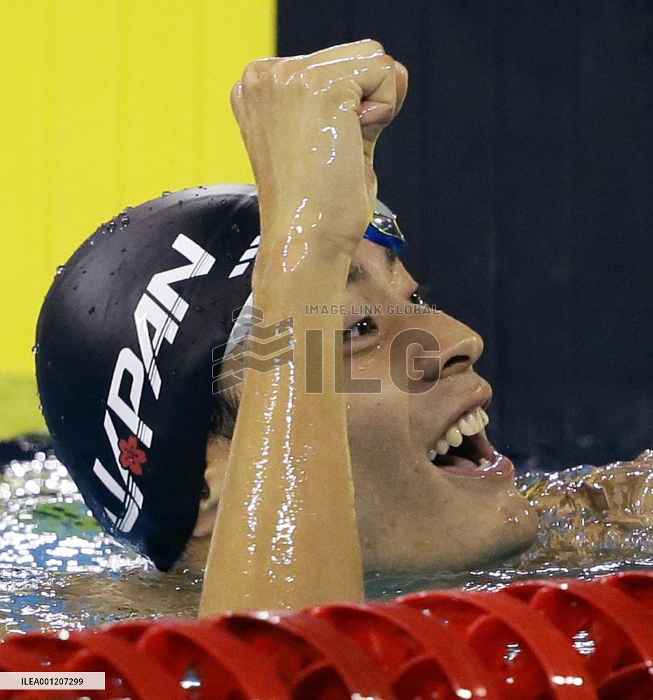 Japan's Irie wins men's 200-meter backstroke at Asian Games