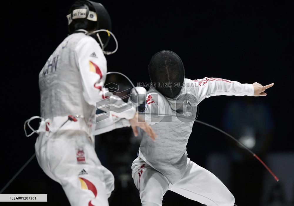 Japan wins men's fencing foil team event at Asian Games