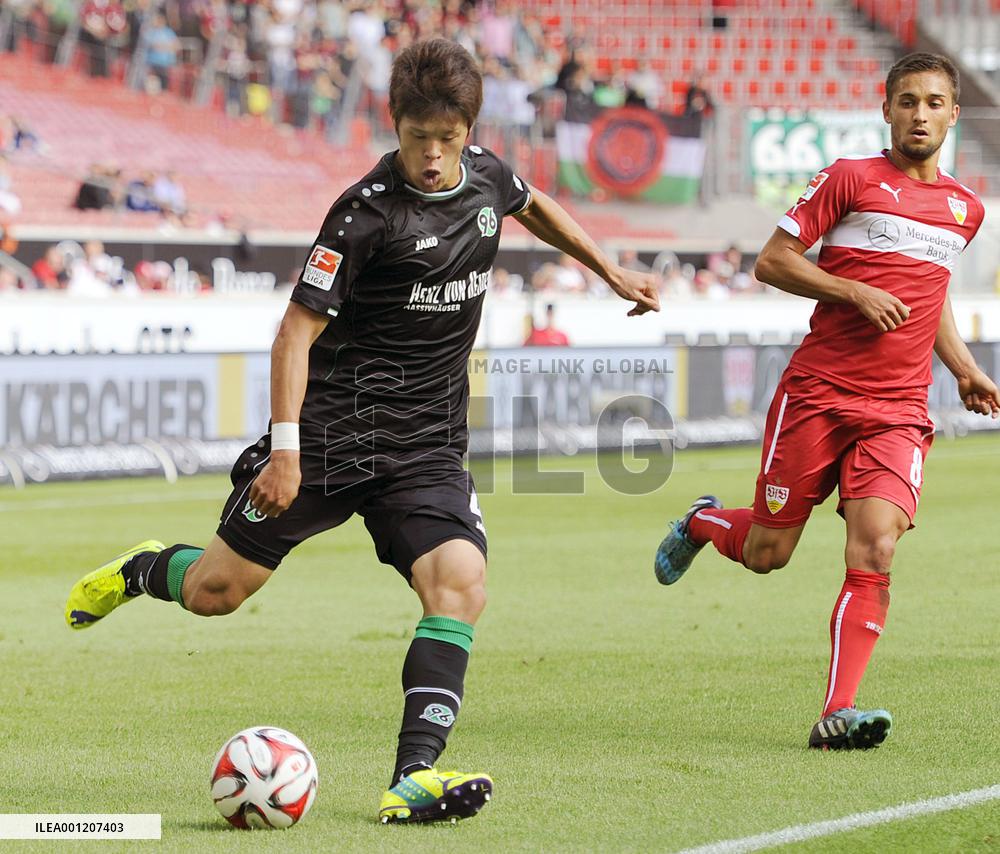Hannover's Sakai plays vs Stuttgart