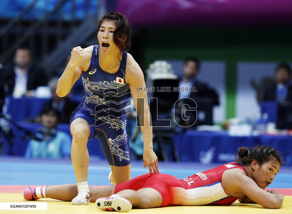Japan's Yoshida wins women's 55 kg freestyle wrestling