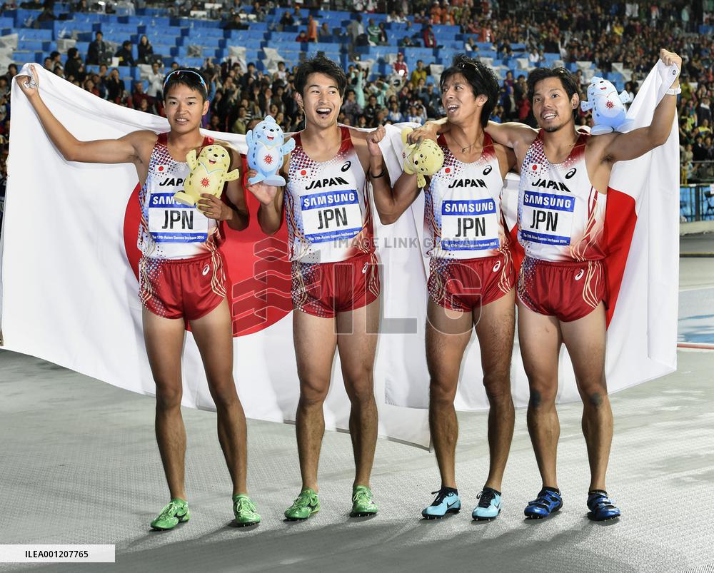 Japan win men's 4x400m relay at Asian Games
