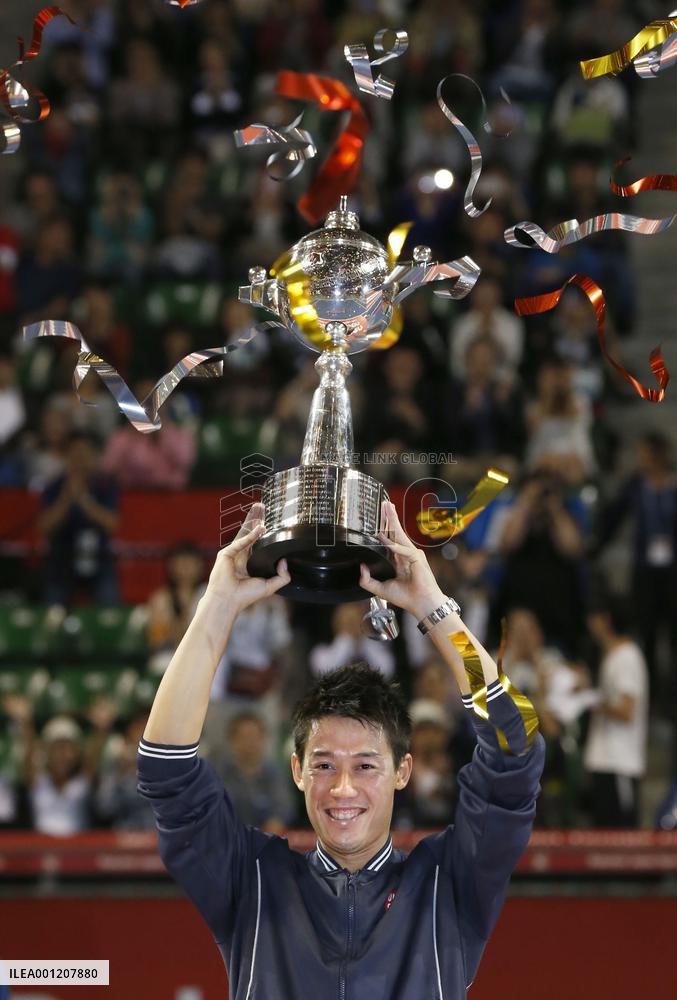 Nishikori marks homecoming with Japan Open title win