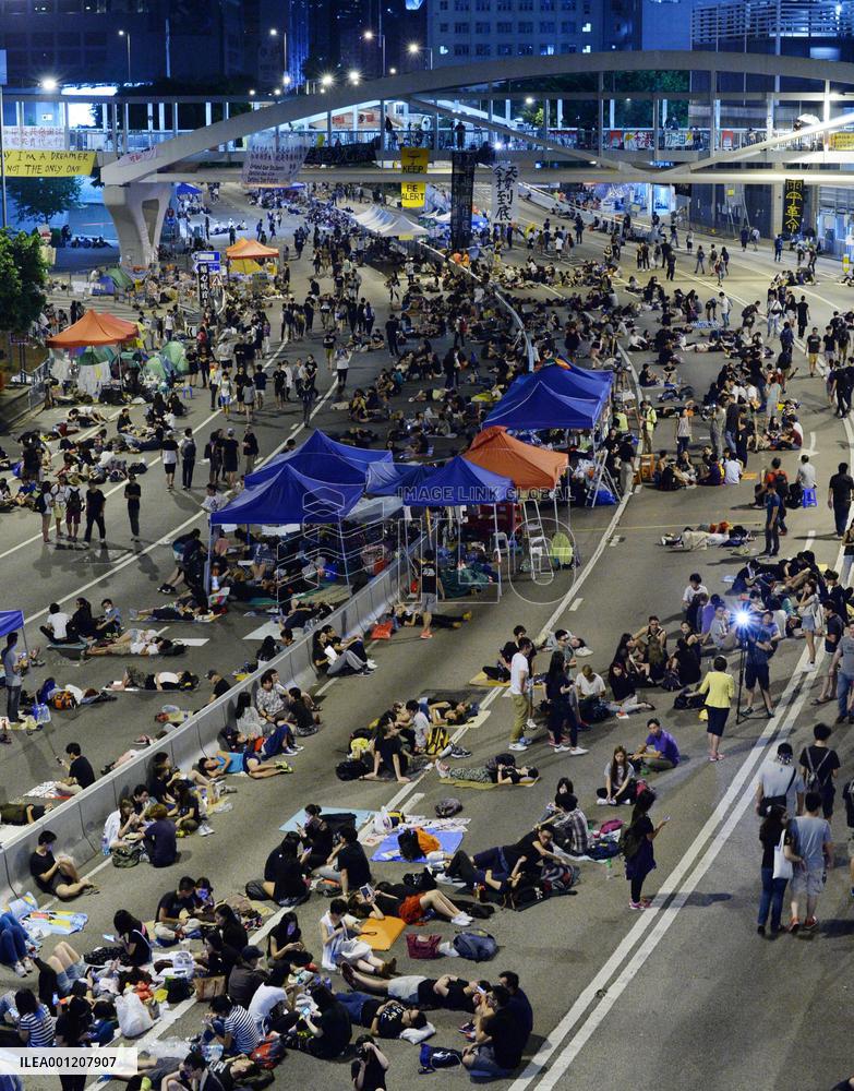 H.K. occupation protest continues