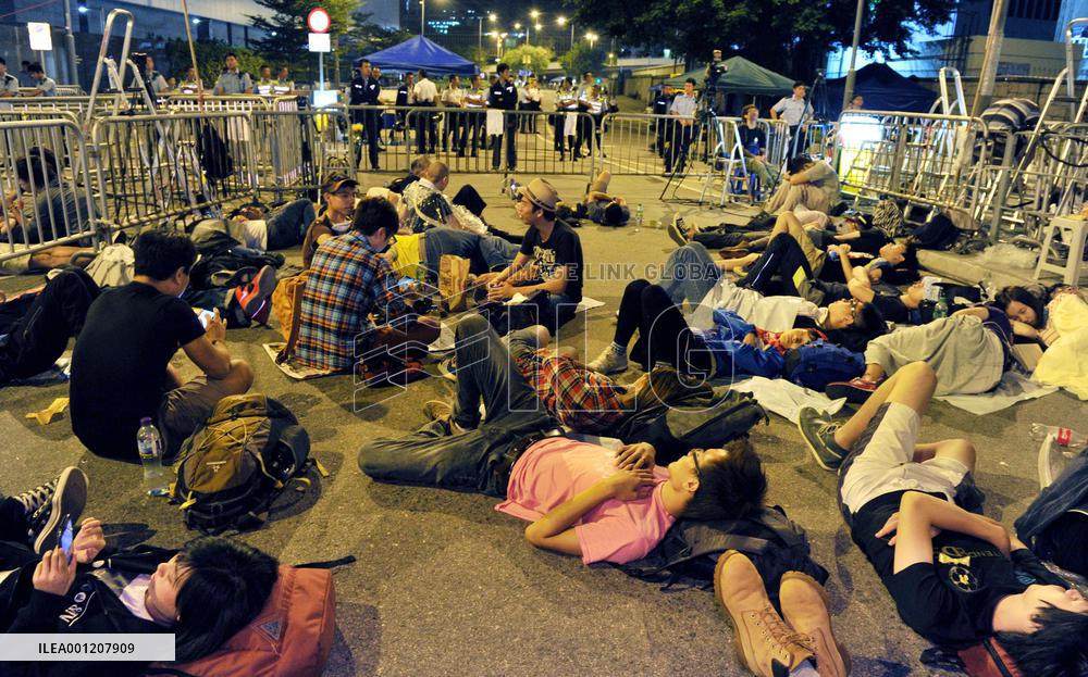 H.K. occupation protest continues